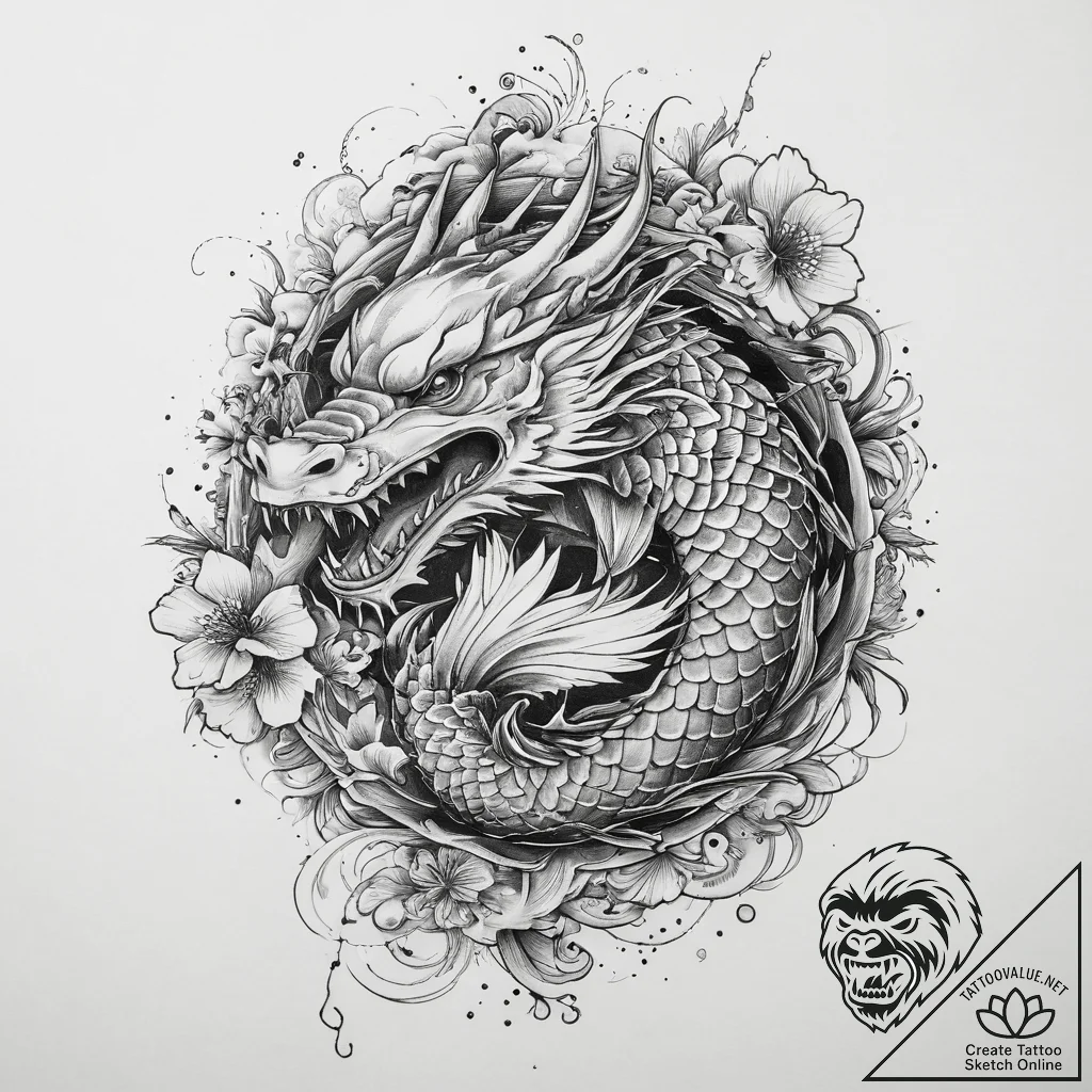 Tattoo sketch crow, tattoo line art, black an... - tattoo sketch (№1759420889_0, 02.10.2025 16:01) — tattoovalue.net