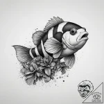 Tattoo sketch clownfish, ink illustration for… – tattoo sketch (№1759422075_0, 02.10.2025 16:21) — tattoovalue.net