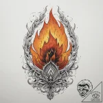 Tattoo sketch fire, tattoo flash sheet design… – tattoo sketch (№1759422666_0, 02.10.2025 16:31) — tattoovalue.net