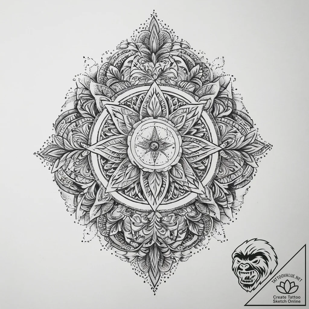 Tattoo sketch sacred mentor, tattoo flash she... - tattoo sketch (№1759423652_0, 02.10.2025 16:47) — tattoovalue.net