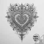 Tattoo sketch heart, artistic tattoo sketch,… – tattoo sketch (№1759423849_0, 02.10.2025 16:50) — tattoovalue.net