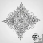 Tattoo sketch slavic embroidery pattern with… – tattoo sketch (№1759424045_0, 02.10.2025 16:54) — tattoovalue.net