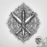 Tattoo sketch scissors with a quote, tattoo d… – tattoo sketch (№1759424440_0, 02.10.2025 17:00) — tattoovalue.net