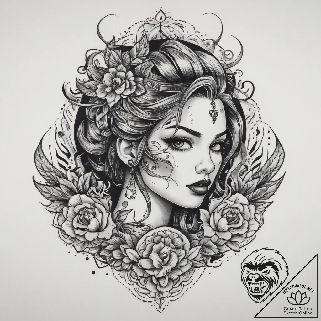Tattoo sketch guru portrait, tattoo flash she... - tattoo sketch (№1759424833_0, 02.10.2025 17:07) — tattoovalue.net