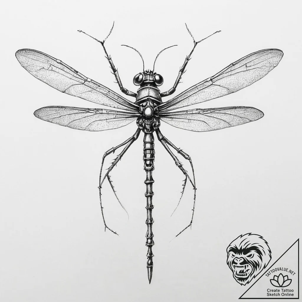 Tattoo sketch water strider, artistic tattoo... - tattoo sketch (№1759425424_0, 02.10.2025 17:17) — tattoovalue.net
