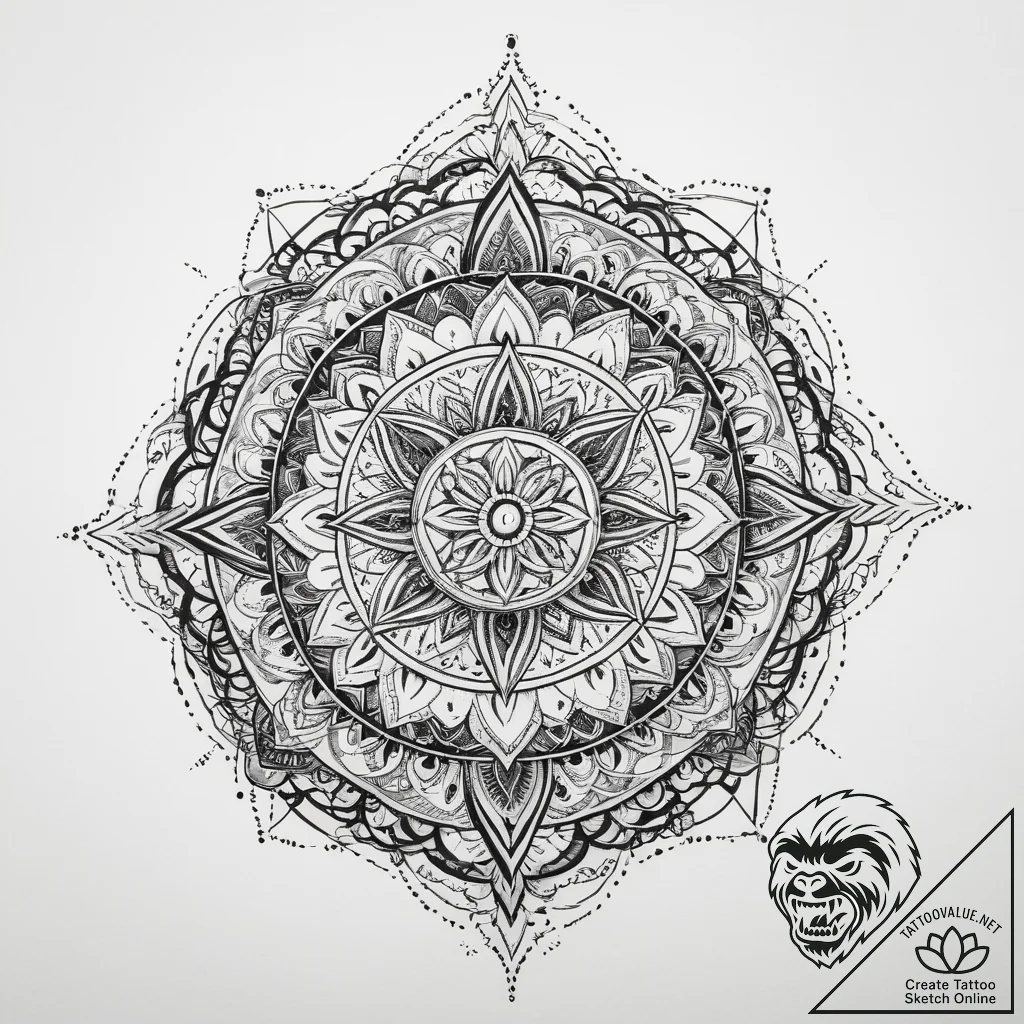 Tattoo sketch spiritual essence, artistic tat... - tattoo sketch (№1759426603_0, 02.10.2025 17:36) — tattoovalue.net