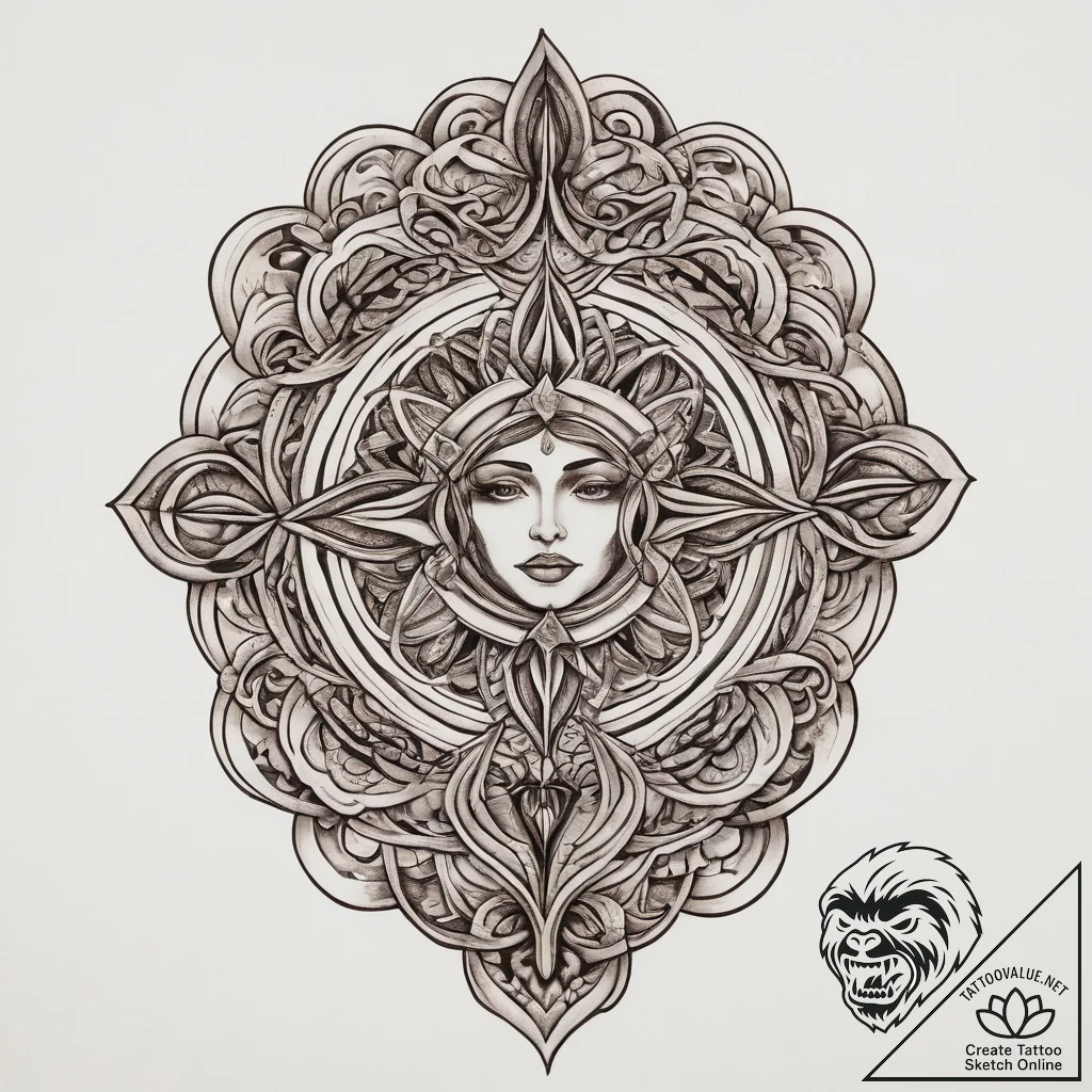 Tattoo sketch blessed seed, ink illustration... - tattoo sketch (№1759427012_0, 02.10.2025 17:43) — tattoovalue.net