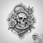 Tattoo sketch fine line of a snake, ink illus… – tattoo sketch (№1759427604_0, 02.10.2025 17:53) — tattoovalue.net