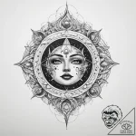 Tattoo sketch cosmic realm – tattoo sketch (№1759429589_0, 02.10.2025 18:26) — tattoovalue.net