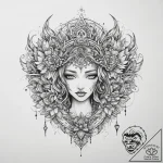 Tattoo sketch blessed self, tattoo sketch des… – tattoo sketch (№1759431570_0, 02.10.2025 18:59) — tattoovalue.net