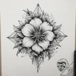 Tattoo sketch columbine flower, artistic tatt… – tattoo sketch (№1759431964_0, 02.10.2025 19:06) — tattoovalue.net