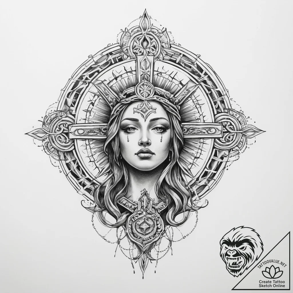 Tattoo sketch holy foundation - tattoo sketch (№1759433349_0, 02.10.2025 19:29) — tattoovalue.net
