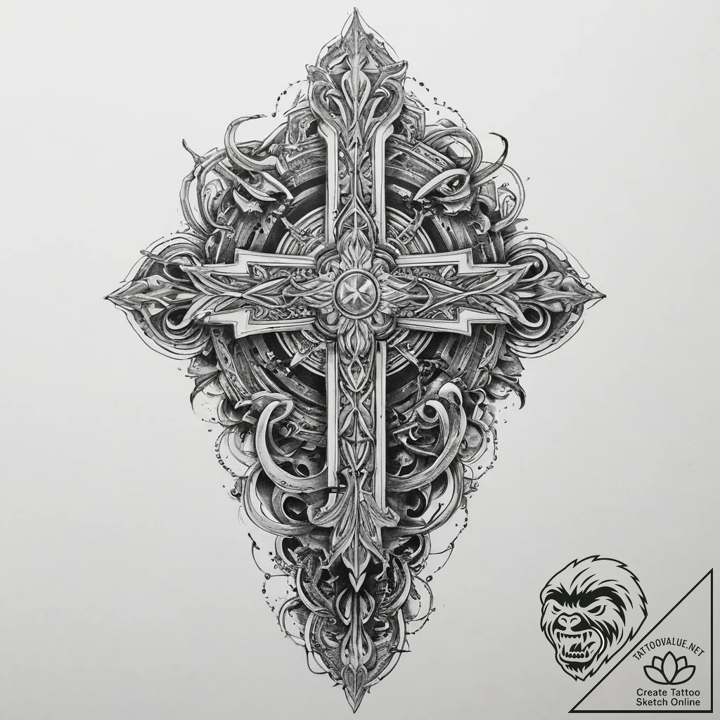 Tattoo sketch bronze, concept art for tattoo,... - tattoo sketch (№1759433743_0, 02.10.2025 19:35) — tattoovalue.net