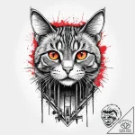 Tattoo sketch cat behind prison bars, tattoo… – tattoo sketch (№1759433940_0, 02.10.2025 19:39) — tattoovalue.net