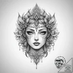 Tattoo sketch spirit – tattoo sketch (№1759434922_0, 02.10.2025 19:55) — tattoovalue.net