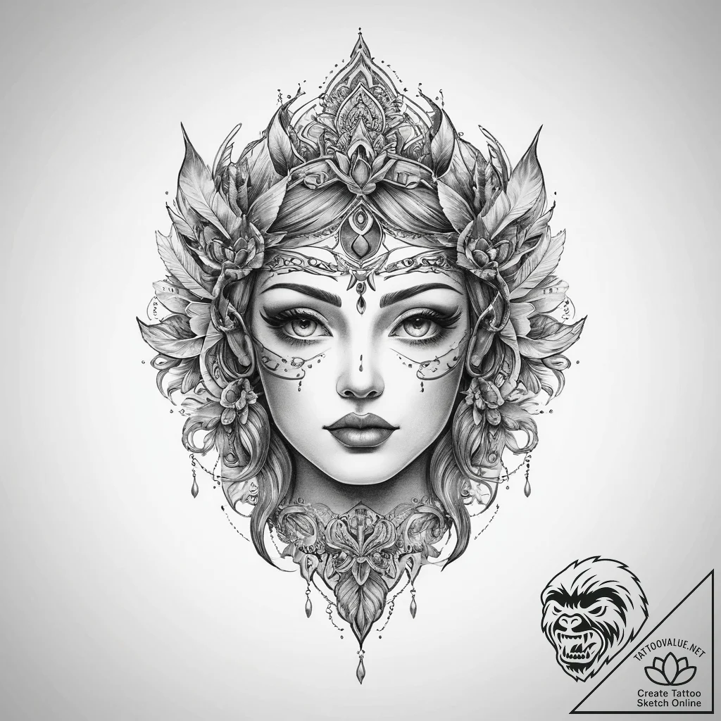 Tattoo sketch spirit - tattoo sketch (№1759434922_0, 02.10.2025 19:55) — tattoovalue.net