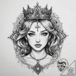 Tattoo sketch princess, artistic tattoo sketc… – tattoo sketch (№1759437672_0, 02.10.2025 20:41) — tattoovalue.net