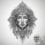 Tattoo sketch native american geometric patte… – tattoo sketch (№1759437869_0, 02.10.2025 20:44) — tattoovalue.net