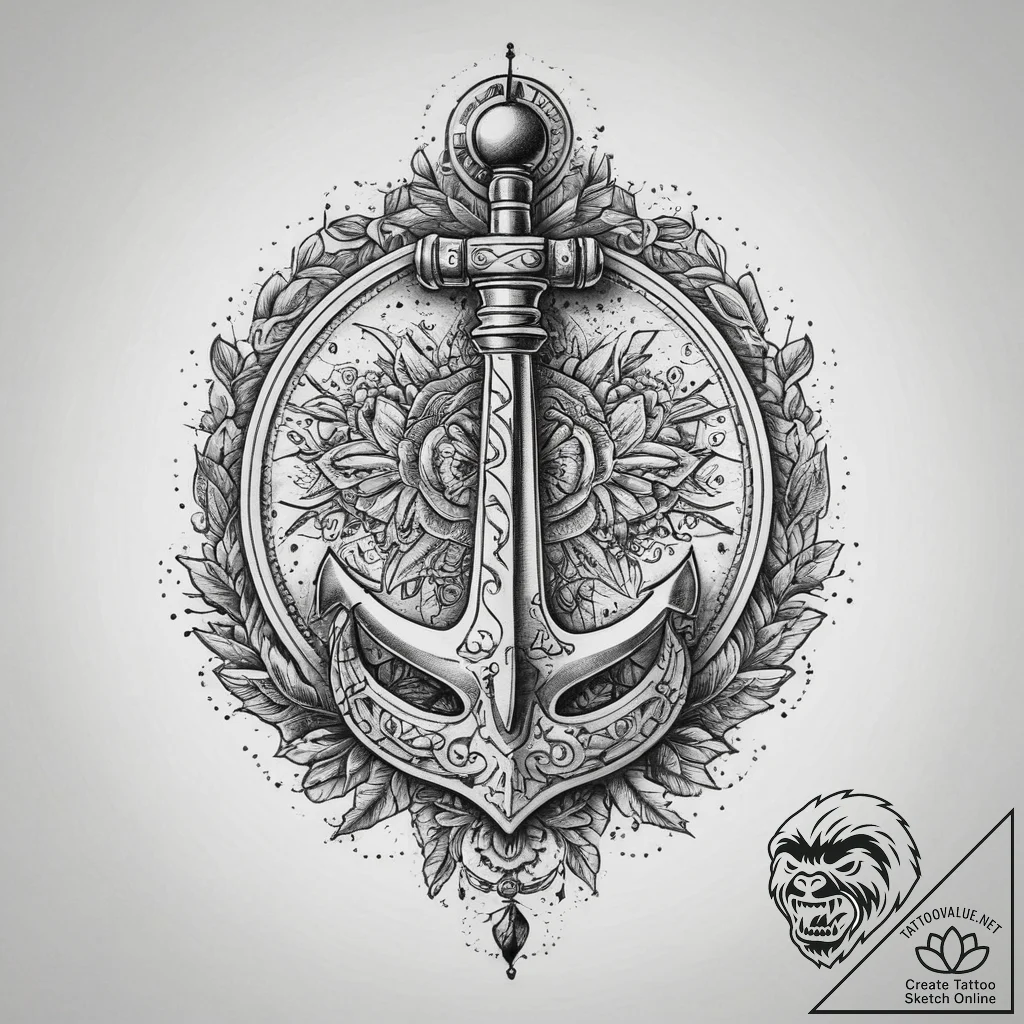 Tattoo sketch crochet a crochet hook, ink ill... - tattoo sketch (№1759439246_0, 02.10.2025 21:07) — tattoovalue.net