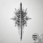 Tattoo sketch sword, artistic tattoo sketch,… – tattoo sketch (№1759440617_0, 02.10.2025 21:30) — tattoovalue.net