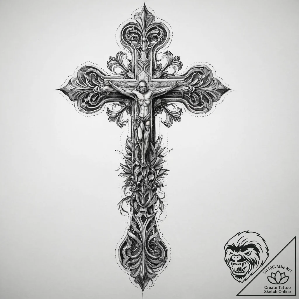 Tattoo sketch color, concept art for tattoo,... - tattoo sketch (№1759442182_0, 02.10.2025 21:56) — tattoovalue.net