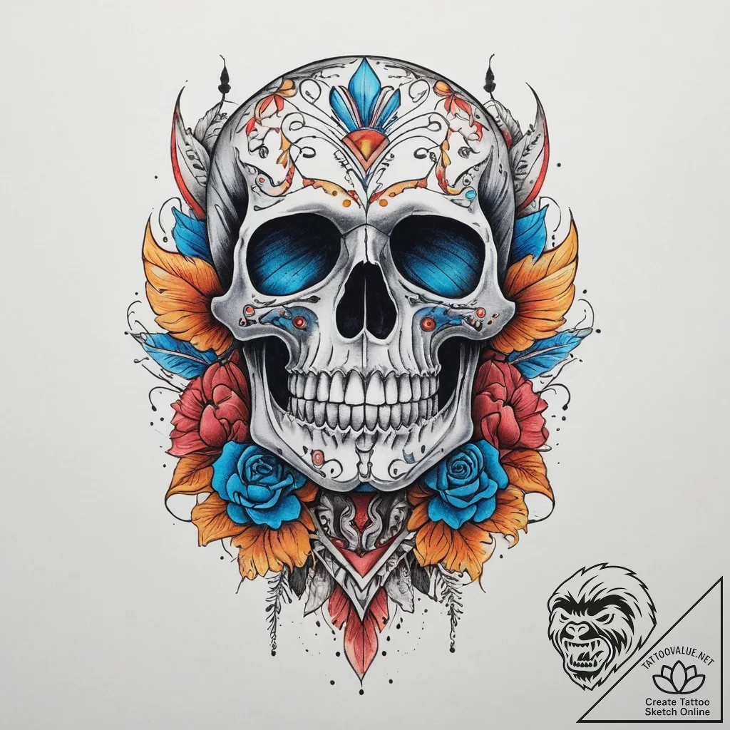 Tattoo sketch skeleton, tattoo sketch design,... - tattoo sketch (№1759443355_0, 02.10.2025 22:15) — tattoovalue.net