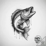 Tattoo sketch puns a bass that says “i’m a ba… – tattoo sketch (№1759444334_0, 02.10.2025 22:32) — tattoovalue.net