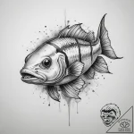 Tattoo sketch clown loach, ink illustration f… – tattoo sketch (№1759444529_0, 02.10.2025 22:35) — tattoovalue.net