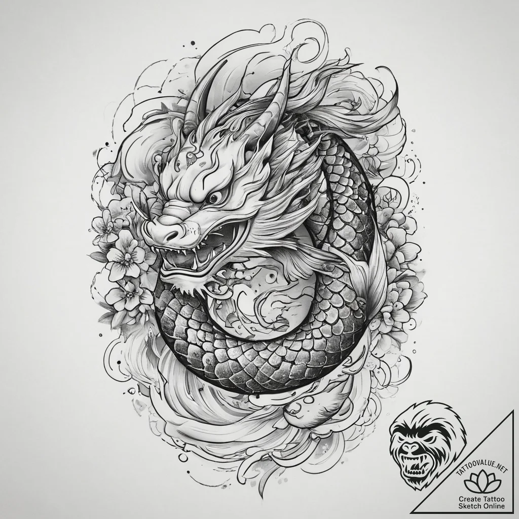 Tattoo sketch mystical plane, tattoo sketch d... - tattoo sketch (№1759445118_0, 02.10.2025 22:45) — tattoovalue.net