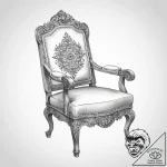 Tattoo sketch armchair with a cushion – tattoo sketch (№1759445707_0, 02.10.2025 22:55) — tattoovalue.net