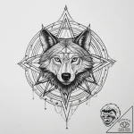 Tattoo sketch pentagram with a wolf, artistic… – tattoo sketch (№1759445903_0, 02.10.2025 22:58) — tattoovalue.net