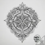 Tattoo sketch ladinets (star of lada) with a… – tattoo sketch (№1759446295_0, 02.10.2025 23:04) — tattoovalue.net