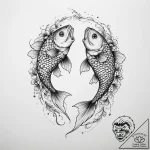 Tattoo sketch pisces fish – tattoo sketch (№1759446689_0, 02.10.2025 23:11) — tattoovalue.net