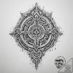 Tattoo sketch slavic labyrinth with a key, ar… – tattoo sketch (№1759447672_0, 02.10.2025 23:27) — tattoovalue.net