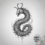 Tattoo sketch puns a worm that says “i’m a wo… – tattoo sketch (№1759448065_0, 02.10.2025 23:34) — tattoovalue.net