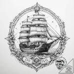 Tattoo sketch ship, artistic tattoo sketch, s… – tattoo sketch (№1759450162_0, 03.10.2025 00:09) — tattoovalue.net