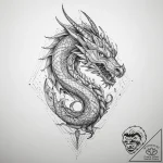 Tattoo sketch абстрактный дракон, tattoo line… – tattoo sketch (№1759451945_0, 03.10.2025 00:39) — tattoovalue.net