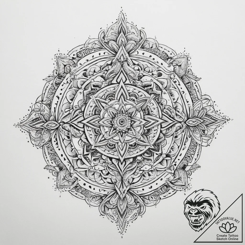 Tattoo sketch cosmic tale, ink illustration f... - tattoo sketch (№1759452743_0, 03.10.2025 00:52) — tattoovalue.net