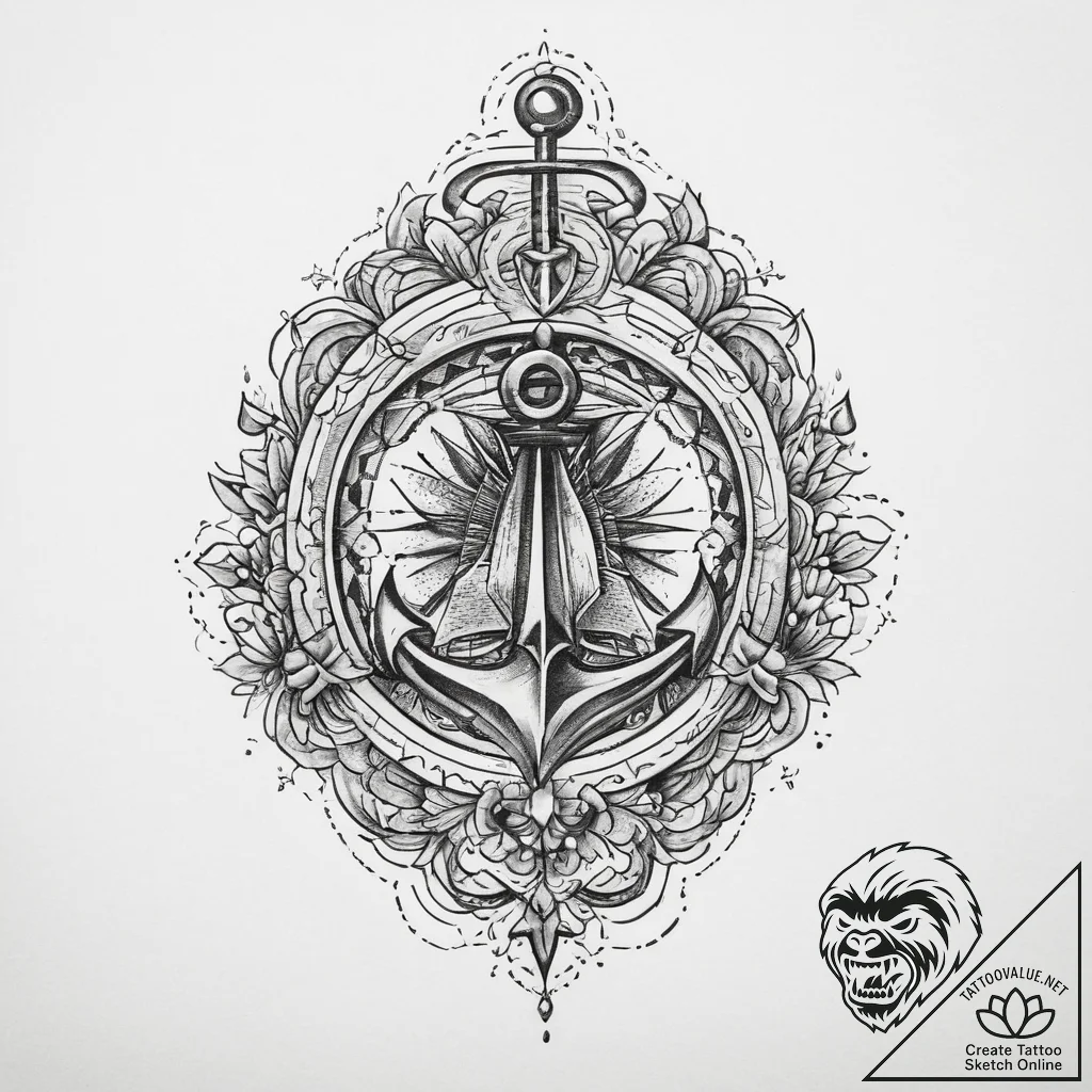 Abstract & geometric, tattoo drawing outline,... - tattoo sketch (№1759453744_0, 03.10.2025 01:09) — tattoovalue.net