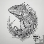 Tattoo sketch iguana, tattoo drawing outline,… – tattoo sketch (№1759455355_0, 03.10.2025 01:35) — tattoovalue.net