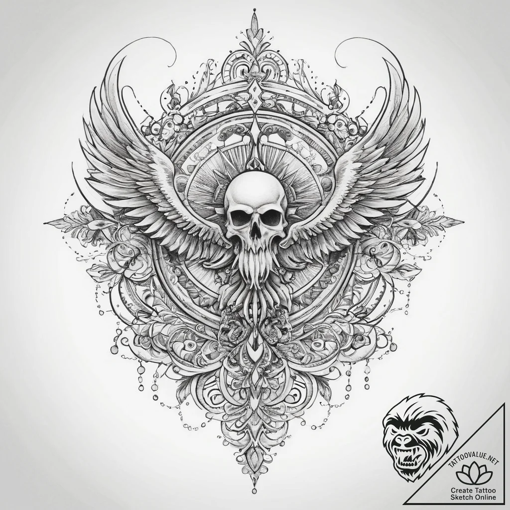 Tattoo sketch holy ghost, ink illustration fo... - tattoo sketch (№1759456549_0, 03.10.2025 01:55) — tattoovalue.net
