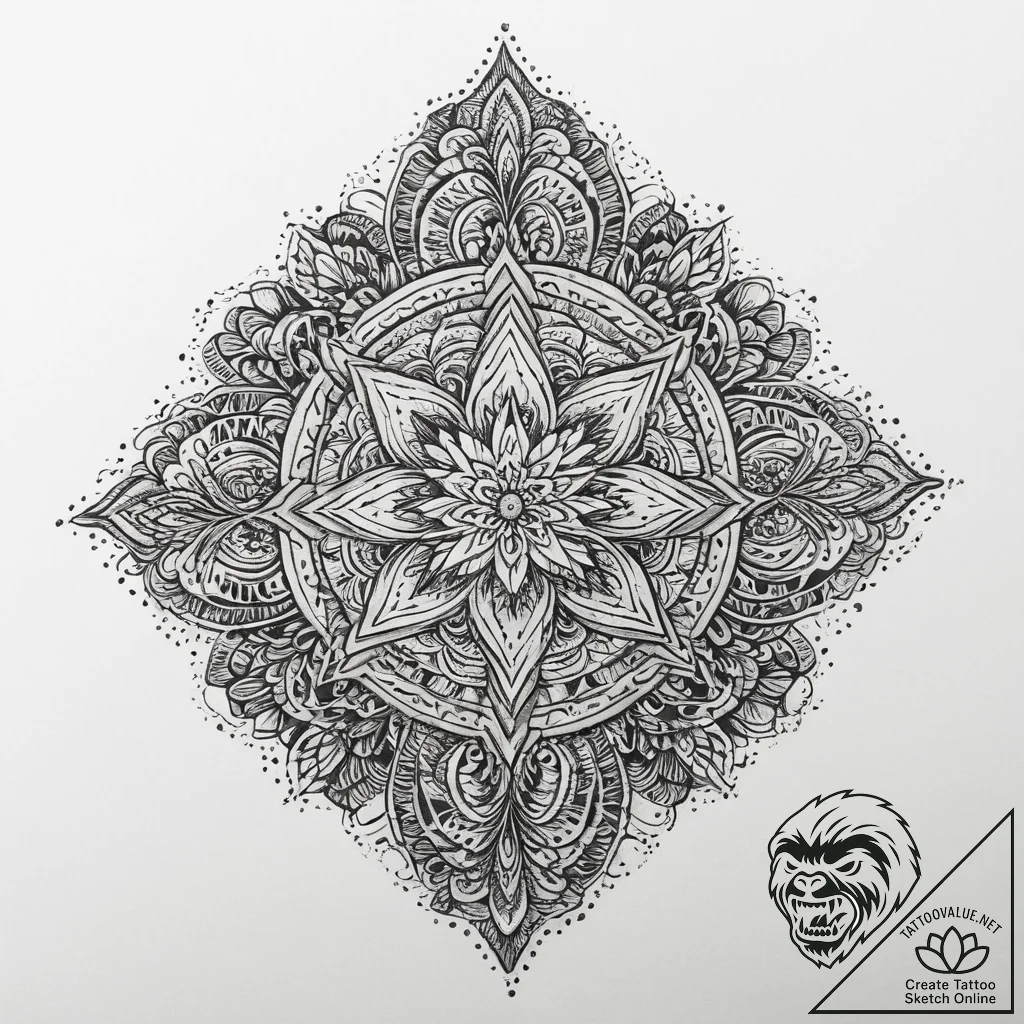 Tattoo sketch vibe, ink illustration for tatt... - tattoo sketch (№1759458148_0, 03.10.2025 02:22) — tattoovalue.net