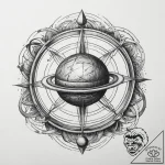 Tattoo sketch armillary sphere, tattoo flash… – tattoo sketch (№1759461377_0, 03.10.2025 03:16) — tattoovalue.net