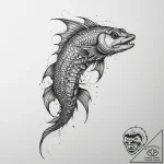 Tattoo sketch black dragonfish, tattoo line a… – tattoo sketch (№1759463173_0, 03.10.2025 03:46) — tattoovalue.net