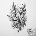 Tattoo sketch leaves with a quote, tattoo fla… – tattoo sketch (№1759464563_0, 03.10.2025 04:09) — tattoovalue.net