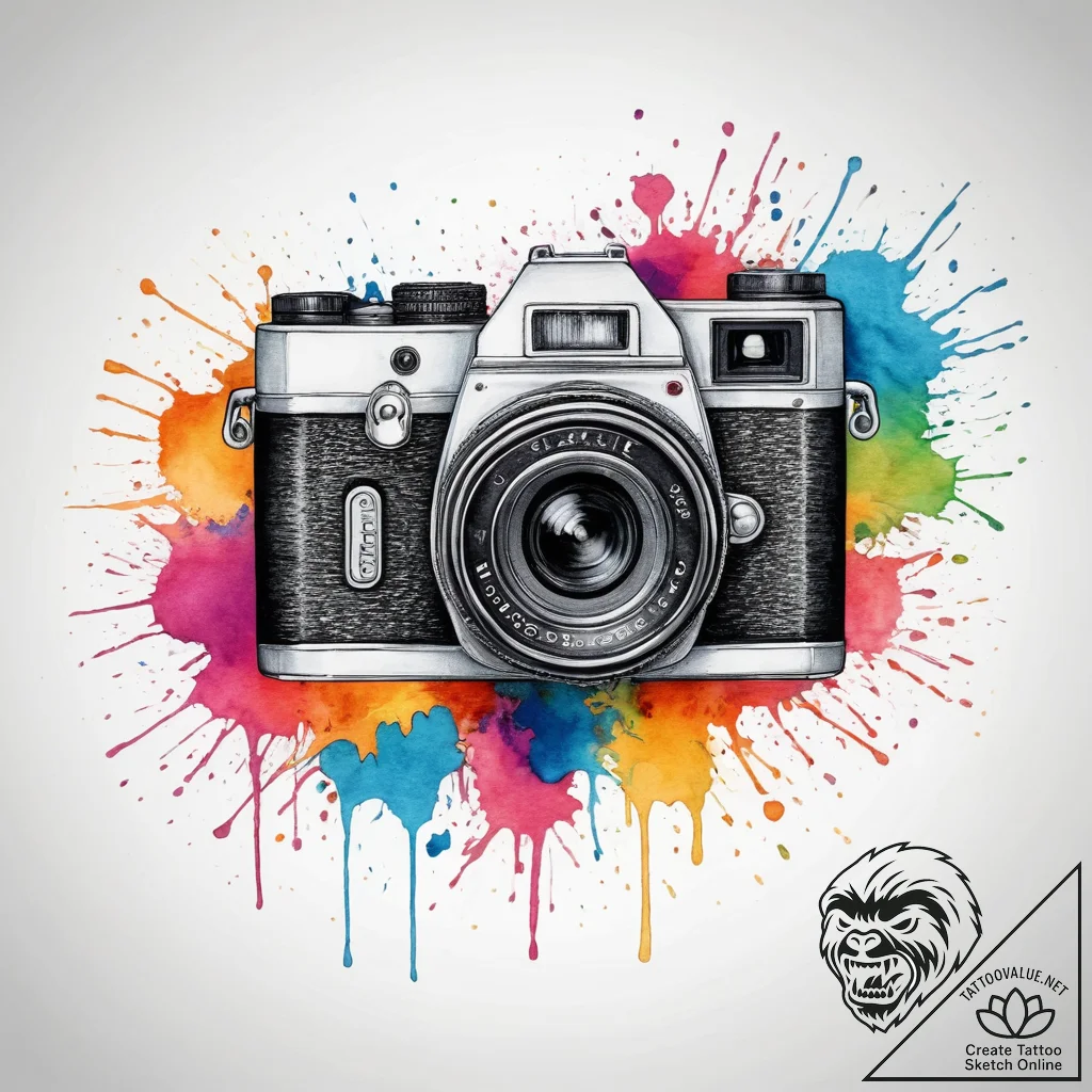 Tattoo sketch photographer vintage camera, ta... - tattoo sketch (№1759464761_0, 03.10.2025 04:12) — tattoovalue.net