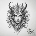 Tattoo sketch mythical tattoo – tattoo sketch (№1759465565_0, 03.10.2025 04:26) — tattoovalue.net