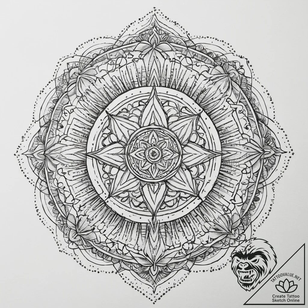 Tattoo sketch existence, tattoo line art, dot... - tattoo sketch (№1759466165_0, 03.10.2025 04:36) — tattoovalue.net