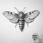 Tattoo sketch clothes moth – tattoo sketch (№1759466961_0, 03.10.2025 04:49) — tattoovalue.net