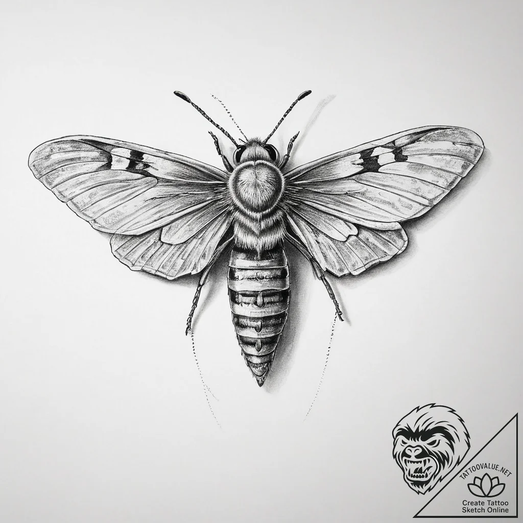 Tattoo sketch clothes moth - tattoo sketch (№1759466961_0, 03.10.2025 04:49) — tattoovalue.net